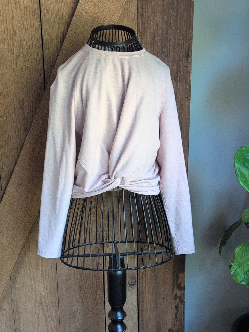 lululemon athletica Light Pink Long-Sleeve Twist-Back Top